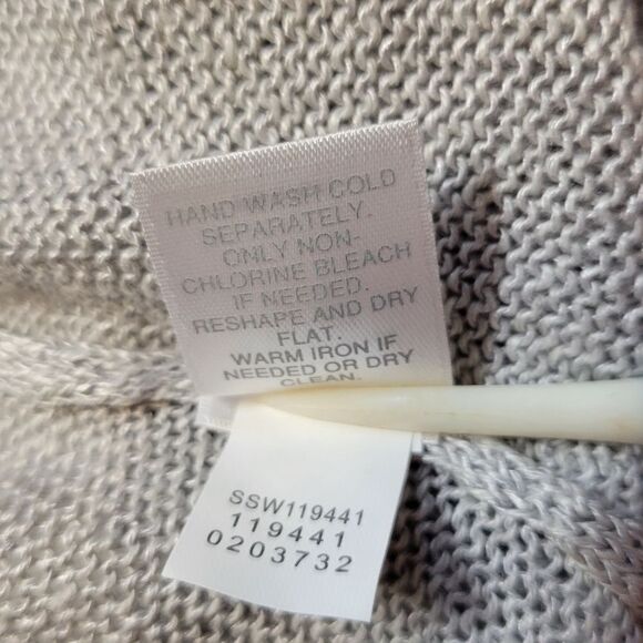 J. Jill Gray Linen Blend Longline Cardigan Duster Women's Size Small - Picture 8 of 10